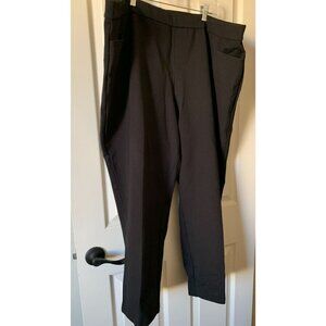 Womens Black Straight-Leg Trousers Size 3XP